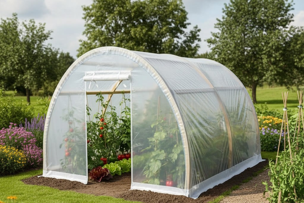 tunel foliowy drewniany, drewniana szklarnia 2,5x3